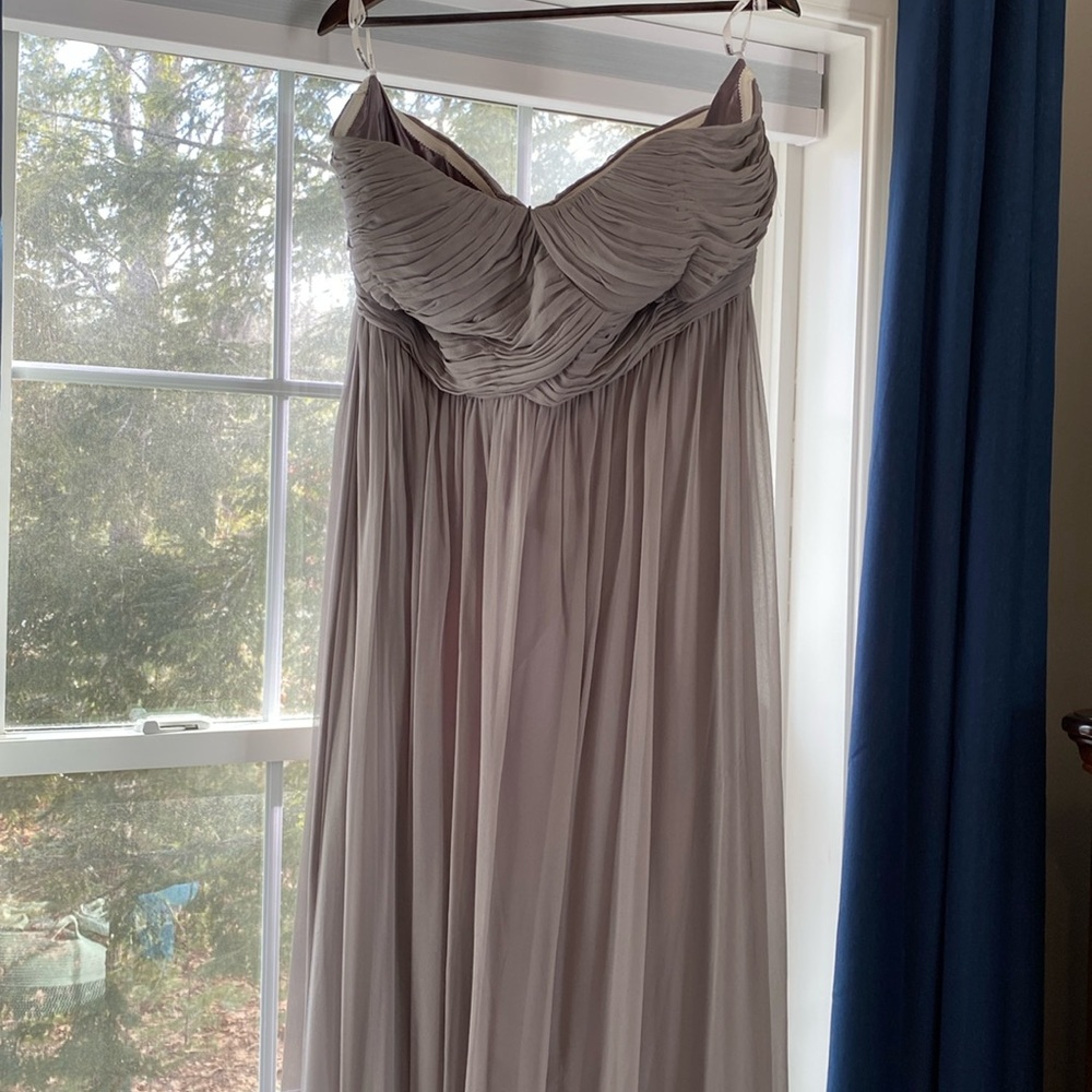 Slate Grey Donna Morgan Bridesmaid Dress. Size 22W withh cups sewn in.
